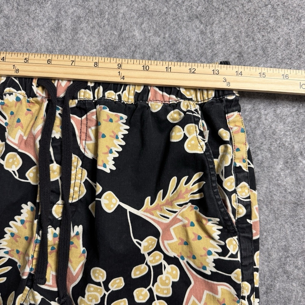 Katin Floral Hybrid Shorts‎ Mens S M Black Elastic Waist Surf Beach - Picture 5 of 9